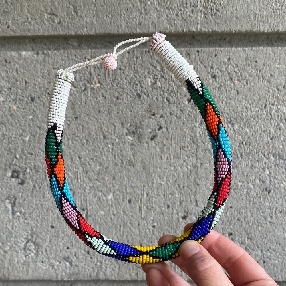 Beaded choker necklace Multicolor